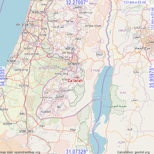Za‘tarah on map