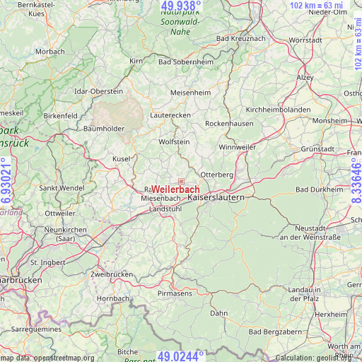 Weilerbach on map