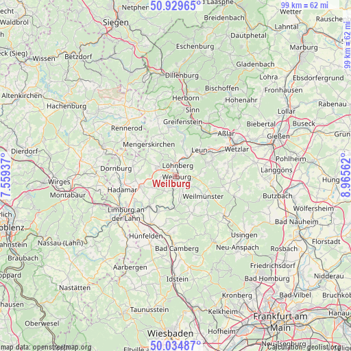 Weilburg on map