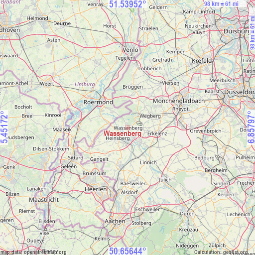 Wassenberg on map