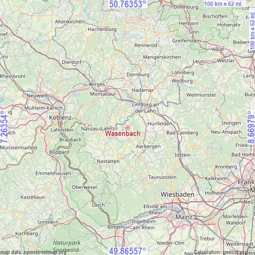 Wasenbach on map