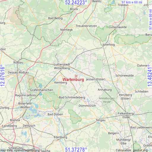 Wartenburg on map