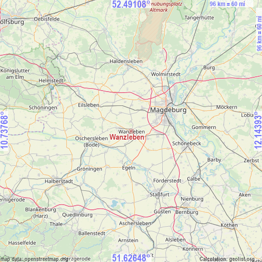 Wanzleben on map