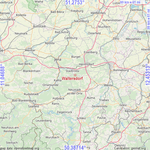 Waltersdorf on map