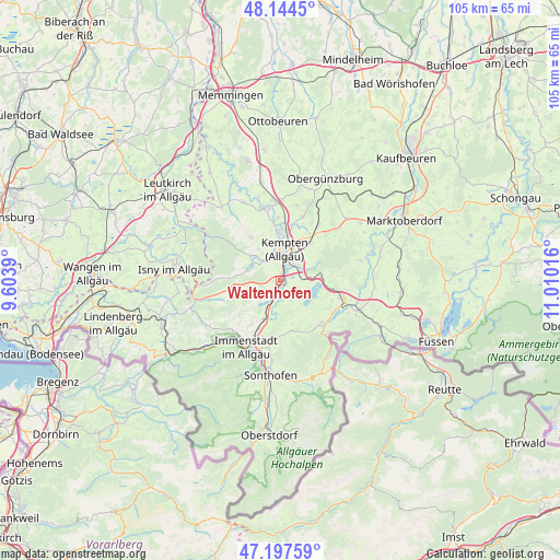 Waltenhofen on map