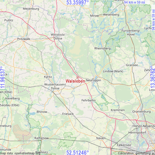 Walsleben on map