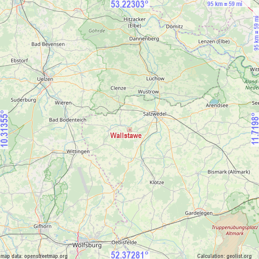 Wallstawe on map