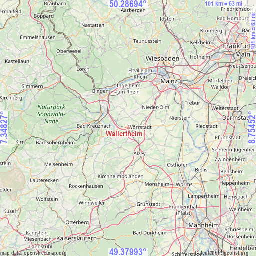 Wallertheim on map
