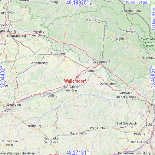 Wallersdorf on map