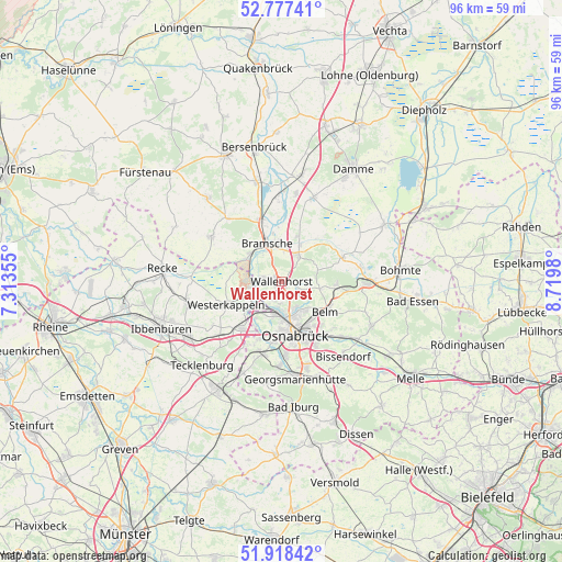 Wallenhorst on map