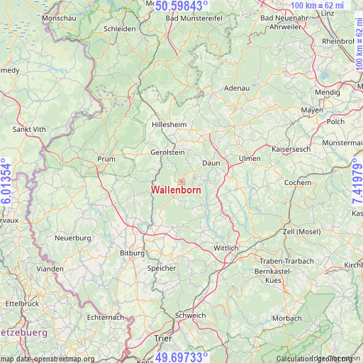 Wallenborn on map