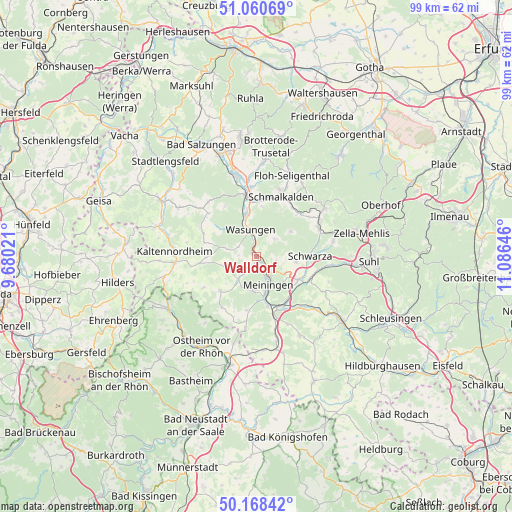 Walldorf on map