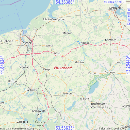 Walkendorf on map