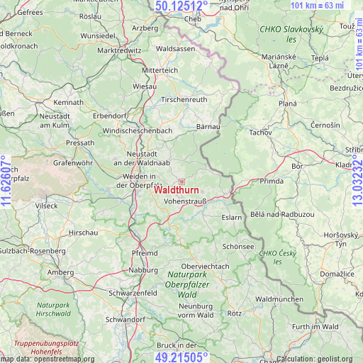 Waldthurn on map