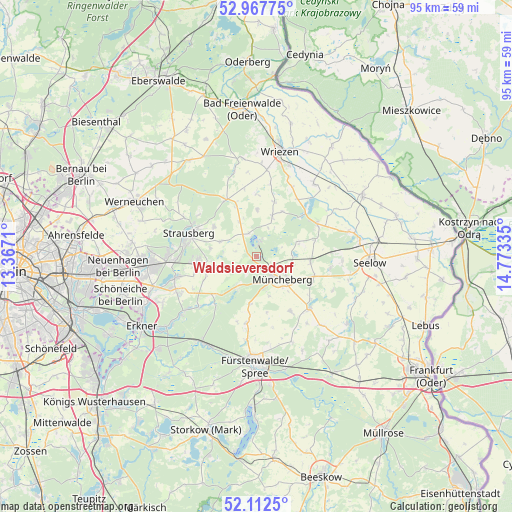Waldsieversdorf on map