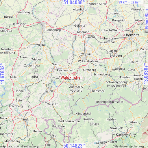 Waldkirchen on map