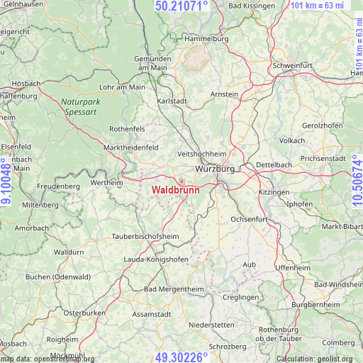 Waldbrunn on map