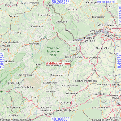 Waldböckelheim on map