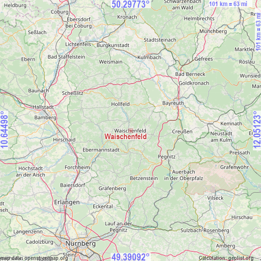 Waischenfeld on map