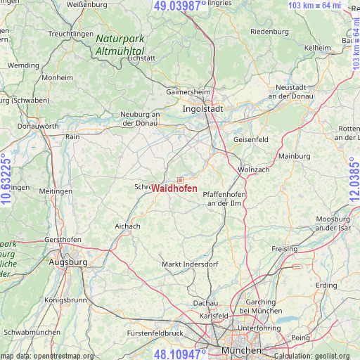 Waidhofen on map