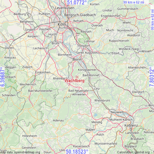 Wachtberg on map