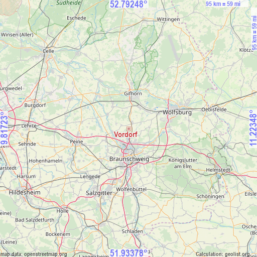 Vordorf on map