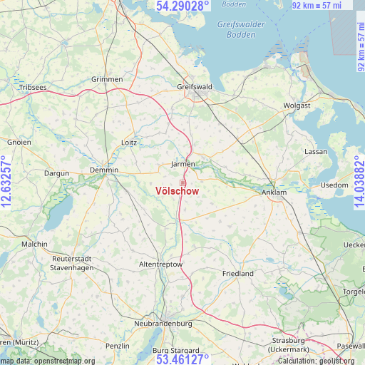 Völschow on map