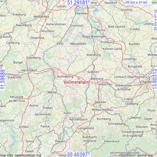 Vollmershain on map
