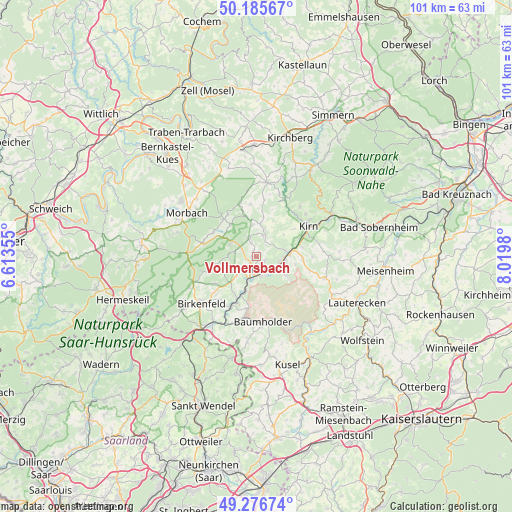 Vollmersbach on map