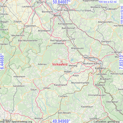 Volkesfeld on map