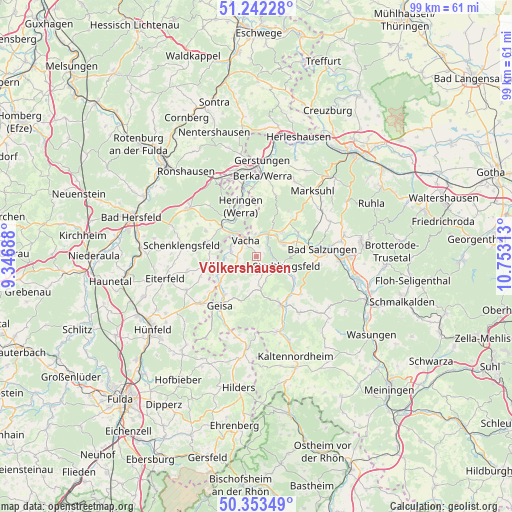 Völkershausen on map
