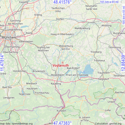 Vogtareuth on map