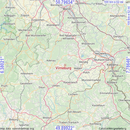 Virneburg on map