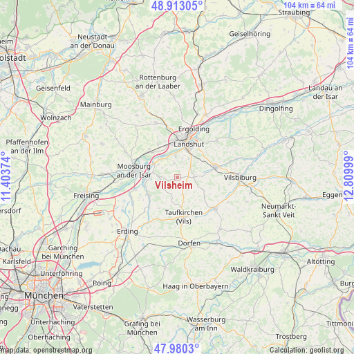 Vilsheim on map
