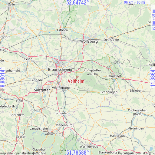 Veltheim on map