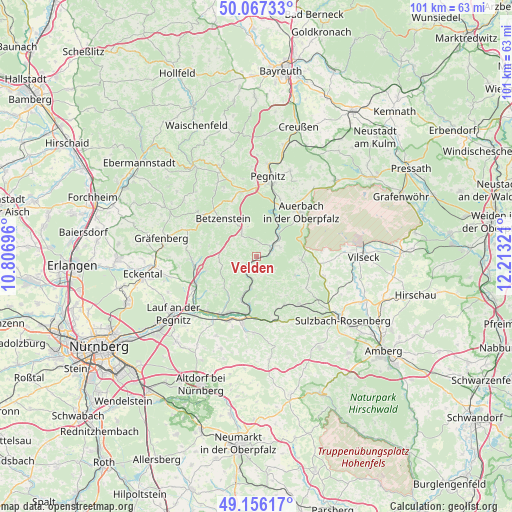 Velden on map