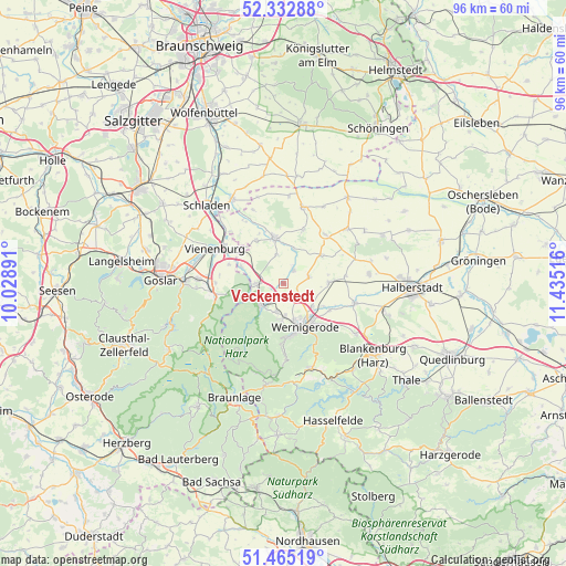 Veckenstedt on map
