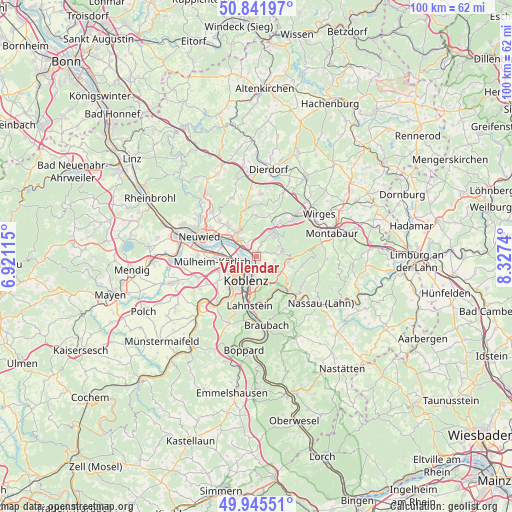 Vallendar on map
