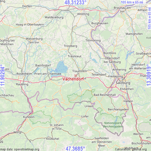 Vachendorf on map