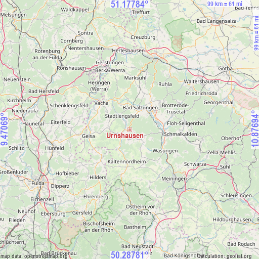 Urnshausen on map
