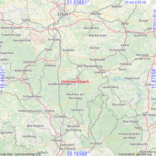 Unterweißbach on map