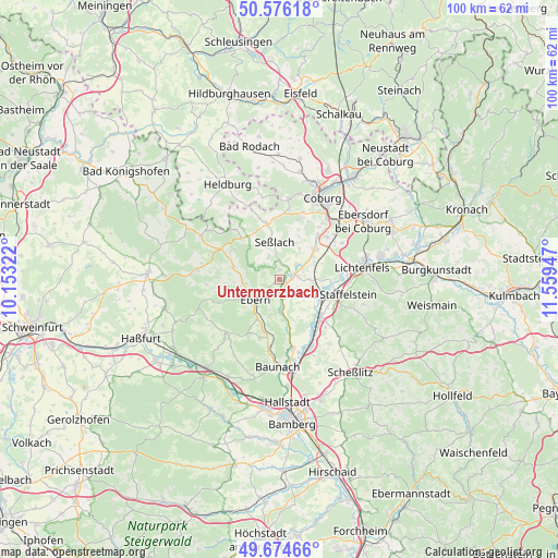 Untermerzbach on map