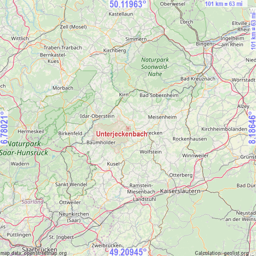 Unterjeckenbach on map