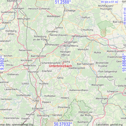 Unterbreizbach on map