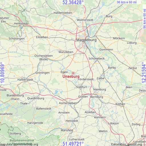 Unseburg on map