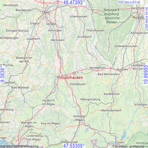 Ungerhausen on map
