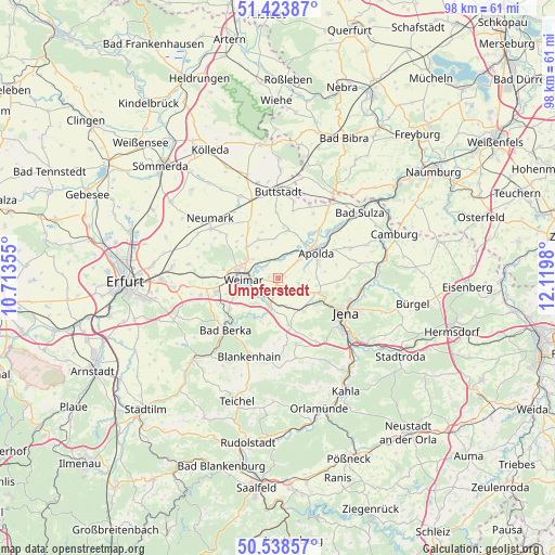 Umpferstedt on map