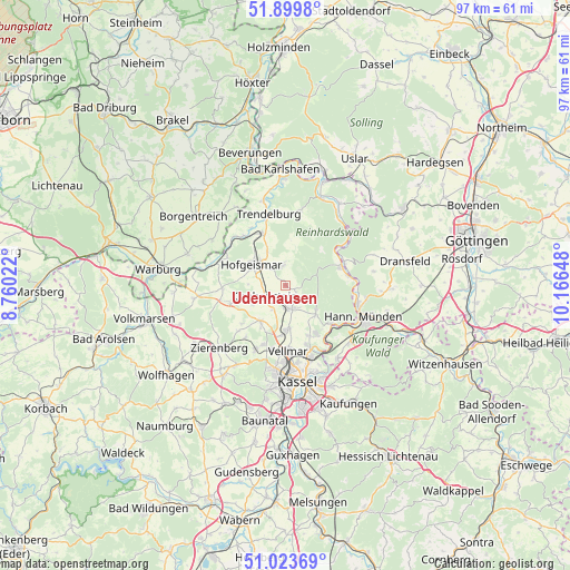 Udenhausen on map