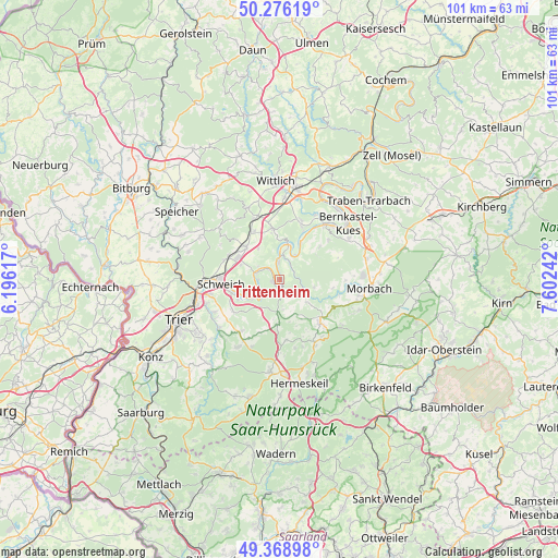 Trittenheim on map