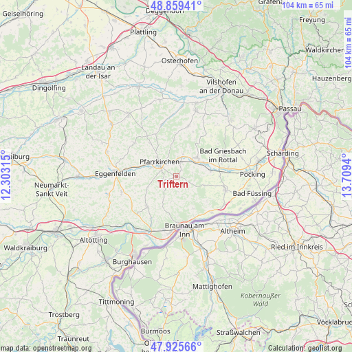 Triftern on map